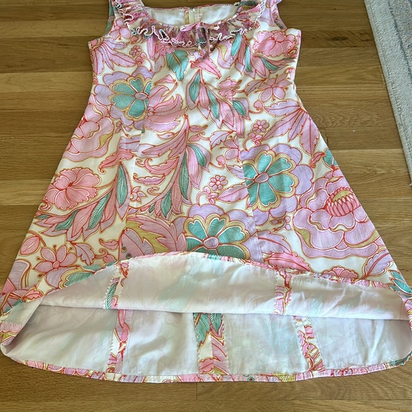 Carnegie of London Vintage Floral Pink Green Yellow Dress Women’s Size 18 - Picture 9 of 16